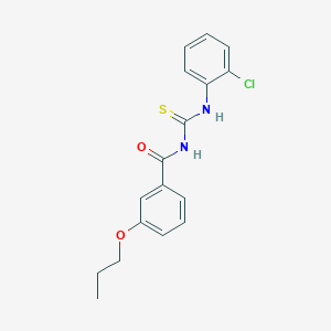 molecular formula C17H17ClN2O2S B313585 N-[(2-chlorophenyl)carbamothioyl]-3-propoxybenzamide 