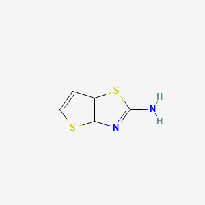 molecular formula C5H4N2S2 B3135850 Thieno[2,3-d]thiazol-2-amine CAS No. 40507-56-0