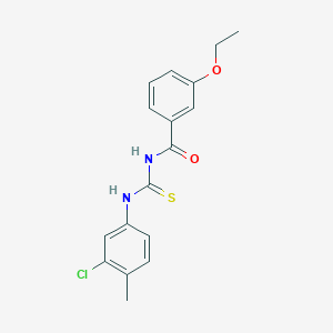 molecular formula C17H17ClN2O2S B313586 N-[(3-chloro-4-methylphenyl)carbamothioyl]-3-ethoxybenzamide 