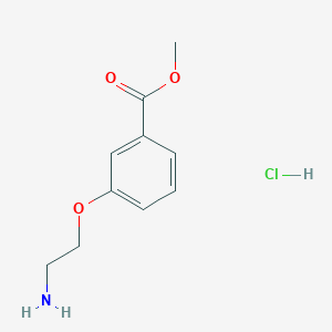 molecular formula C10H14ClNO3 B3135884 Methyl 3-(2-aminoethoxy)benzoate hydrochloride CAS No. 405298-13-7