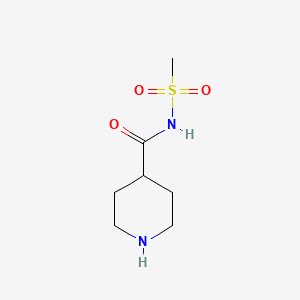 molecular formula C7H14N2O3S B3135891 4-(甲基磺酰胺羰基)哌啶 CAS No. 405512-95-0