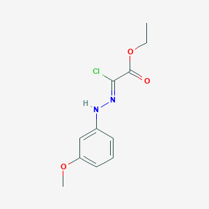 molecular formula C11H13ClN2O3 B3135898 Ethyl 2-chloro-2-(2-(3-methoxyphenyl)hydrazono)acetate CAS No. 405872-78-8