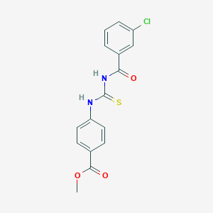 molecular formula C16H13ClN2O3S B313590 Methyl 4-({[(3-chlorobenzoyl)amino]carbothioyl}amino)benzoate 
