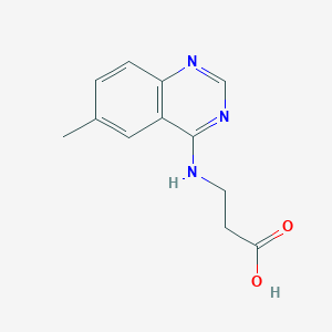 molecular formula C12H13N3O2 B3135904 3-(6-甲基-喹唑啉-4-氨基)-丙酸 CAS No. 405920-60-7