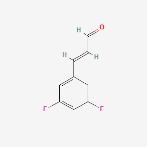 molecular formula C9H6F2O B3135910 3-(3,5-二氟苯基)-丙烯醛 CAS No. 405937-99-7