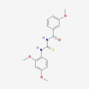 molecular formula C17H18N2O4S B313592 N-[(2,4-dimethoxyphenyl)carbamothioyl]-3-methoxybenzamide 