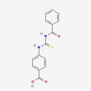 molecular formula C15H12N2O3S B3135927 4-{[(Phenylcarbonyl)carbamothioyl]amino}benzoic acid CAS No. 40611-30-1
