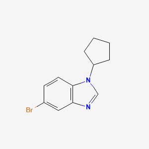 molecular formula C12H13BrN2 B3135933 5-溴-1-环戊基-1H-苯并[d]咪唑 CAS No. 406235-71-0