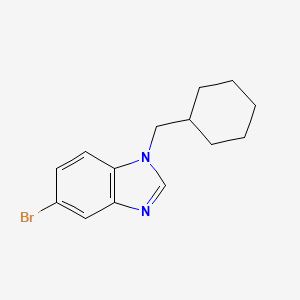 molecular formula C14H17BrN2 B3135941 5-Bromo-1-(cyclohexylmethyl)-1H-benzo[d]imidazole CAS No. 406236-01-9