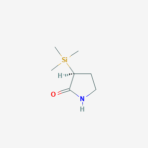 molecular formula C7H15NOSi B3135959 (S)-3-(三甲基甲硅烷基)吡咯烷-2-酮 CAS No. 406497-08-3