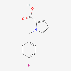 molecular formula C12H10FNO2 B3135978 1H-吡咯-2-甲酸，1-[(4-氟苯基)甲基]- CAS No. 406728-86-7