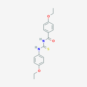 molecular formula C18H20N2O3S B313601 4-ethoxy-N-[(4-ethoxyphenyl)carbamothioyl]benzamide 