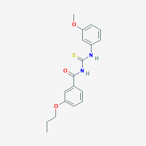 molecular formula C18H20N2O3S B313602 N-(3-methoxyphenyl)-N'-(3-propoxybenzoyl)thiourea 