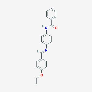 molecular formula C22H20N2O2 B313604 N-{4-[(4-ethoxybenzylidene)amino]phenyl}benzamide 