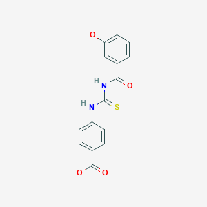 molecular formula C17H16N2O4S B313605 Methyl 4-({[(3-methoxyphenyl)carbonyl]carbamothioyl}amino)benzoate 