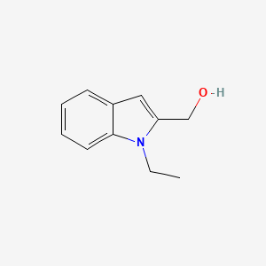 molecular formula C11H13NO B3136052 1H-Indole-2-methanol, 1-ethyl- CAS No. 40913-42-6