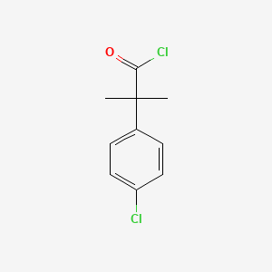 molecular formula C10H10Cl2O B3136058 2-(4-Chlorophenyl)-2-methylpropanoyl chloride CAS No. 40919-11-7