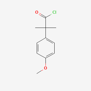 molecular formula C11H13ClO2 B3136066 2-(4-Methoxyphenyl)-2-methylpropanoyl chloride CAS No. 40919-14-0