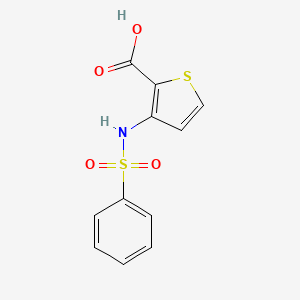 molecular formula C11H9NO4S2 B3136076 3-[(Phenylsulfonyl)amino]thiophene-2-carboxylic acid CAS No. 409364-78-9