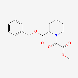 molecular formula C16H19NO5 B3136077 alfa-oxo[(Phenylmethoxy) carbonyl]-1-piperidine acetic acid methyl ester CAS No. 409366-76-3