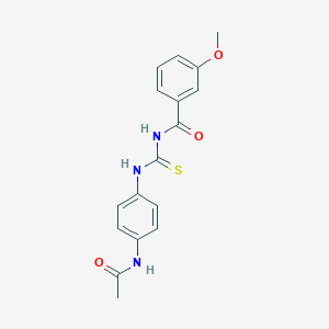 molecular formula C17H17N3O3S B313608 N-{[4-(acetylamino)phenyl]carbamothioyl}-3-methoxybenzamide 