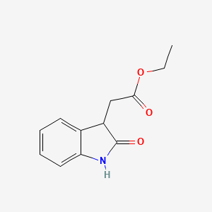 molecular formula C12H13NO3 B3136085 ethyl 2,3-dihydro-2-oxo-1H-indole-3-acetate CAS No. 40940-16-7