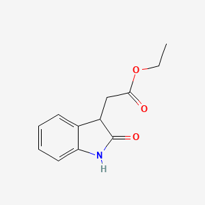 molecular formula C12H13NO3 B3136085 2,3-二氢-2-氧代-1H-吲哚-3-乙酸乙酯 CAS No. 40940-16-7