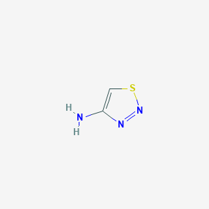 molecular formula C2H3N3S B3136089 1,2,3-Thiadiazol-4-amine CAS No. 4100-27-0