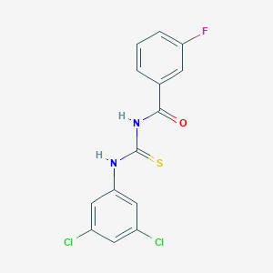 molecular formula C14H9Cl2FN2OS B313609 N-[(3,5-dichlorophenyl)carbamothioyl]-3-fluorobenzamide 