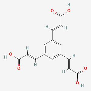 molecular formula C15H12O6 B3136093 3,3',3''-(Benzene-1,3,5-triyl)triacrylic acid CAS No. 41009-88-5