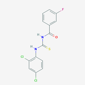 molecular formula C14H9Cl2FN2OS B313610 N-[(2,4-dichlorophenyl)carbamothioyl]-3-fluorobenzamide 