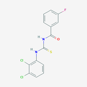 molecular formula C14H9Cl2FN2OS B313611 N-[(2,3-dichlorophenyl)carbamothioyl]-3-fluorobenzamide 