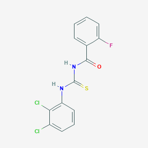 molecular formula C14H9Cl2FN2OS B313612 N-[(2,3-dichlorophenyl)carbamothioyl]-2-fluorobenzamide 
