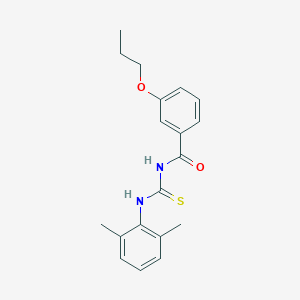 molecular formula C19H22N2O2S B313615 N-[(2,6-dimethylphenyl)carbamothioyl]-3-propoxybenzamide 
