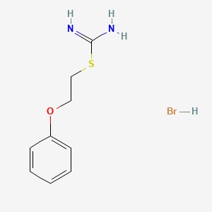 molecular formula C9H13BrN2OS B3136153 [(2-Phenoxyethyl)sulfanyl]methanimidamide hydrobromide CAS No. 41074-72-0