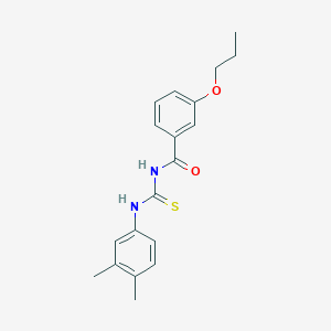 molecular formula C19H22N2O2S B313616 N-[(3,4-dimethylphenyl)carbamothioyl]-3-propoxybenzamide 