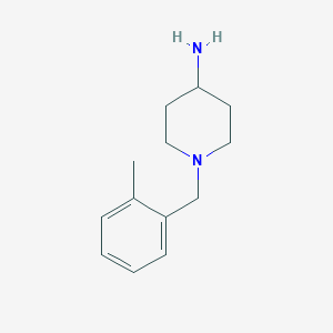 molecular formula C13H20N2 B3136182 1-[(2-甲基苯基)甲基]哌啶-4-胺 CAS No. 41220-34-2