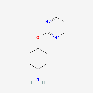 molecular formula C10H15N3O B3136196 [4-(Pyrimidin-2-yloxy)cyclohexyl]amine CAS No. 412290-39-2