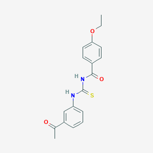 molecular formula C18H18N2O3S B313620 N-[(3-acetylphenyl)carbamothioyl]-4-ethoxybenzamide 