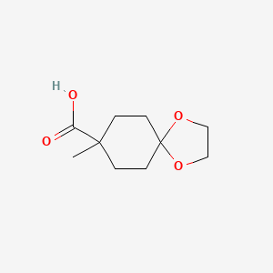 molecular formula C10H16O4 B3136204 8-Methyl-1,4-dioxaspiro[4.5]decane-8-carboxylic acid CAS No. 412293-42-6