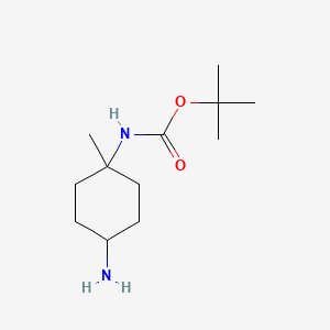 molecular formula C12H24N2O2 B3136210 叔丁基(4-氨基-1-甲基环己基)氨基甲酸酯 CAS No. 412293-48-2