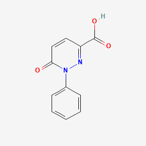 molecular formula C11H8N2O3 B3136212 6-Oxo-1-phenyl-1,6-dihydropyridazine-3-carboxylic acid CAS No. 412339-01-6