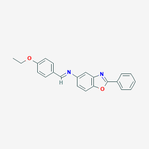 molecular formula C22H18N2O2 B313622 N-(4-ethoxybenzylidene)-N-(2-phenyl-1,3-benzoxazol-5-yl)amine 