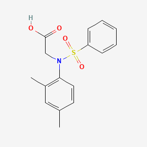 molecular formula C16H17NO4S B3136243 N-(2,4-二甲苯基)-N-(苯磺酰)甘氨酸 CAS No. 412939-59-4