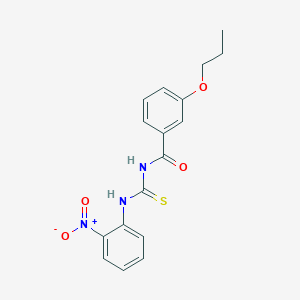 molecular formula C17H17N3O4S B313625 N-[(2-nitrophenyl)carbamothioyl]-3-propoxybenzamide 