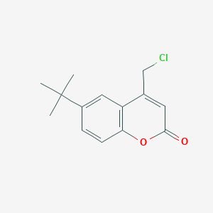 molecular formula C14H15ClO2 B3136250 6-叔丁基-4-(氯甲基)-2H-色满-2-酮 CAS No. 41295-61-8
