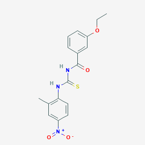 molecular formula C17H17N3O4S B313626 3-ethoxy-N-[(2-methyl-4-nitrophenyl)carbamothioyl]benzamide 