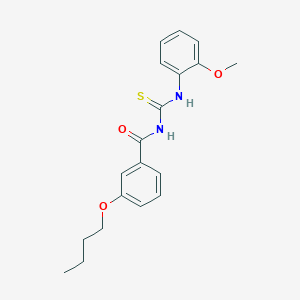 molecular formula C19H22N2O3S B313627 3-butoxy-N-[(2-methoxyphenyl)carbamothioyl]benzamide 
