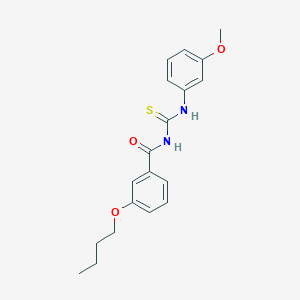 molecular formula C19H22N2O3S B313628 3-butoxy-N-[(3-methoxyphenyl)carbamothioyl]benzamide 