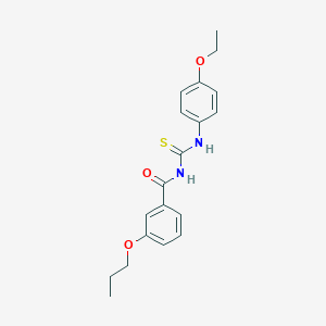 molecular formula C19H22N2O3S B313629 N-[(4-ethoxyphenyl)carbamothioyl]-3-propoxybenzamide 